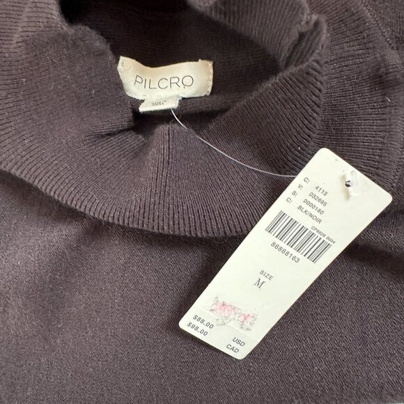 NWT Pilcro Anthropologie Womens M Turtleneck Pullover Sweater Long Sleeve Black - Picture 11 of 16